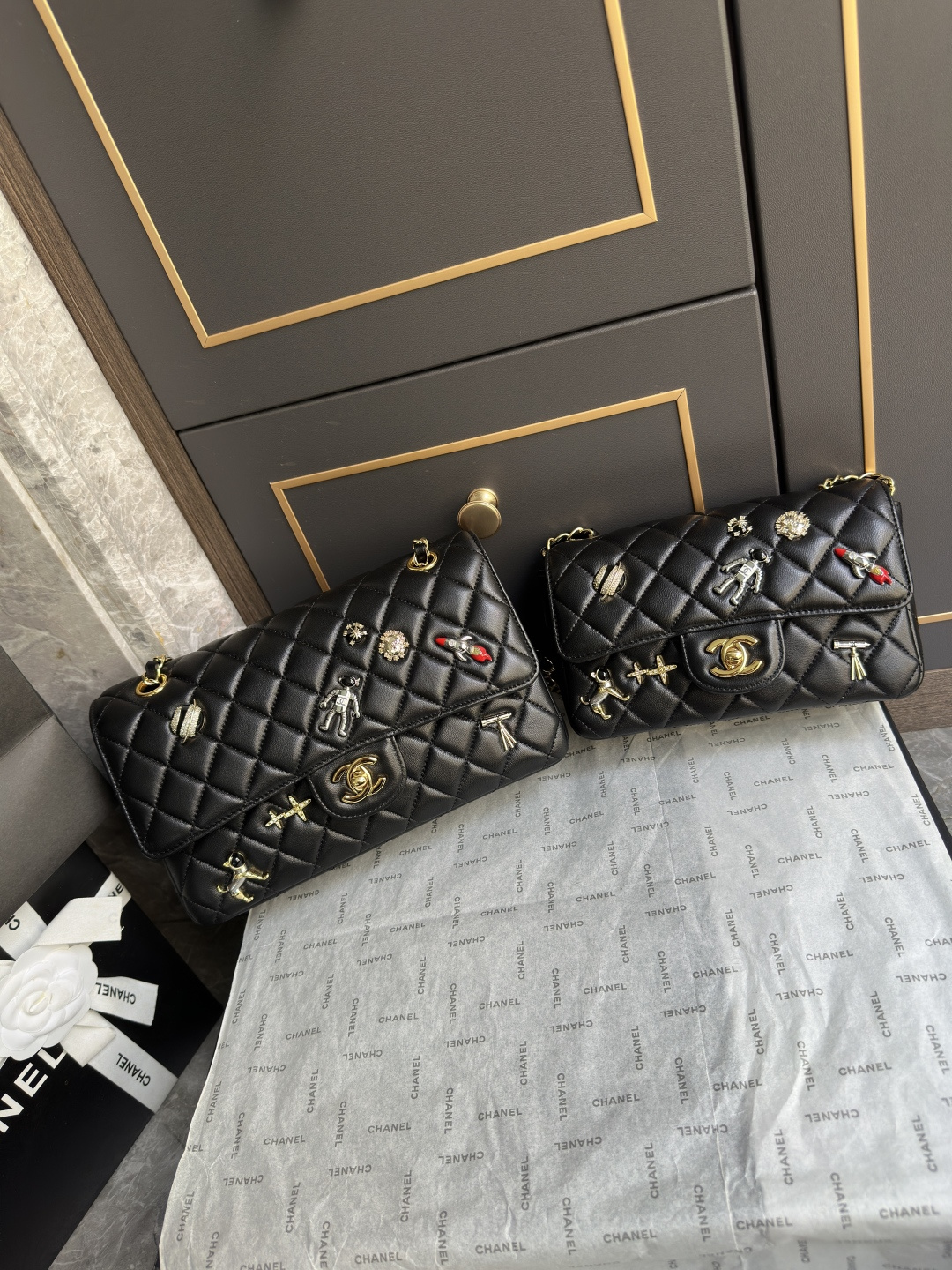 26S Burgundy Grained Calfskin Maxi Flap Airport Bag with Gold Hardware - Mocuir