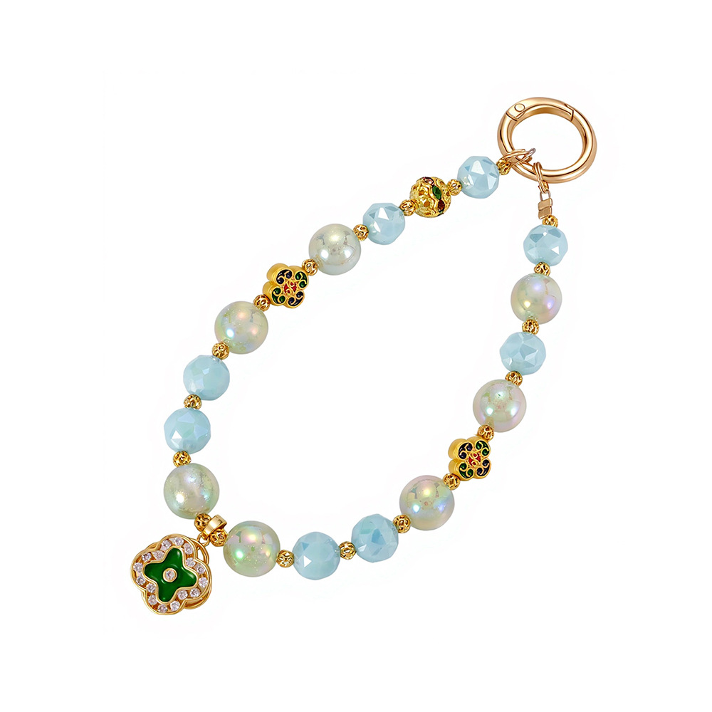 New national style luxury color beaded wrist mobile phone pendant