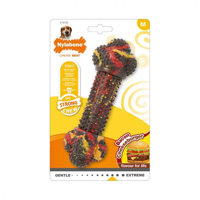 Nylabone Strong Bacon Cheeseburger