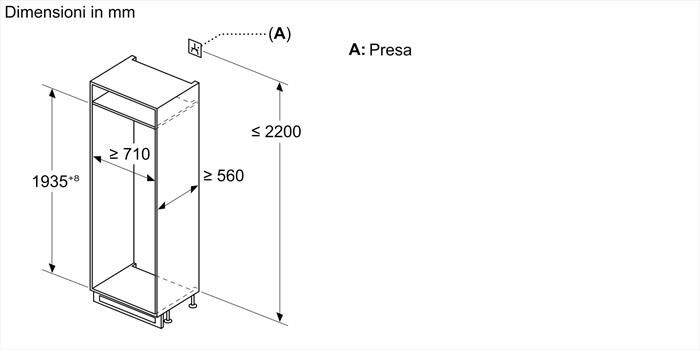 BOSCH - Frigorifero Combinato KBN965SE0 Classe E-Bianco