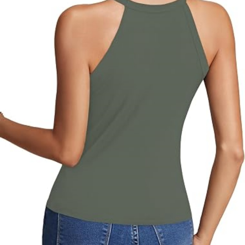 Women's Halter Lace Cut Out Sexy Tank Tops