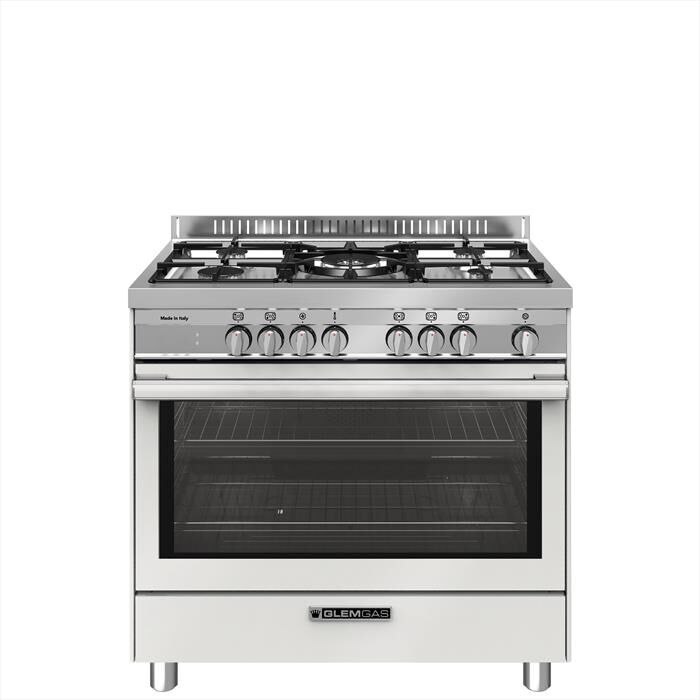 GLEM GAS - Cucina elettrica ST965MWH Classe A+-Bianco Farina