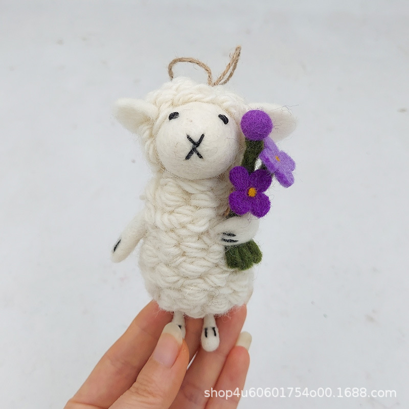 Wool felt pendant cute plush toy