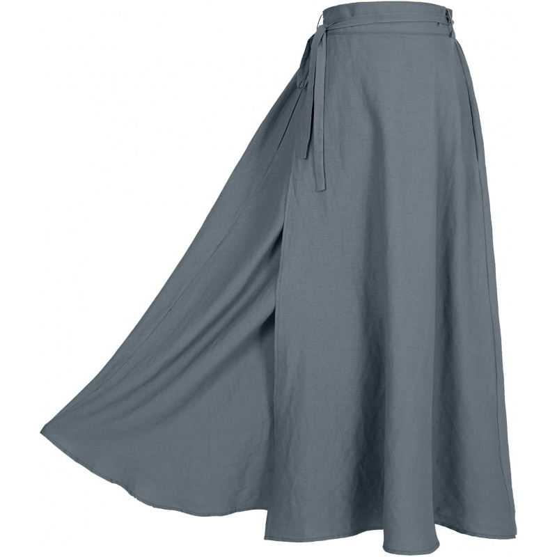 Women's Linen Wrap Skirt Casual
