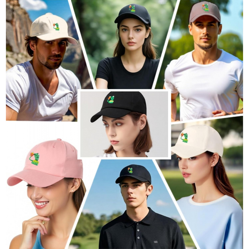 Frog Embroidered Baseball Cap