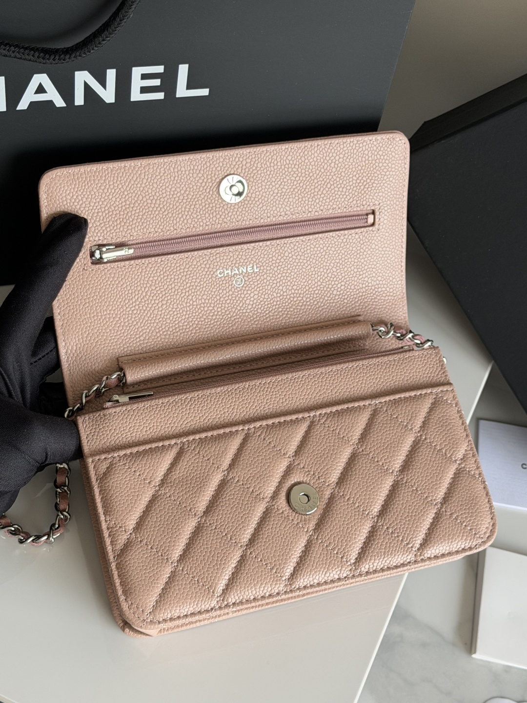 25C/26C Wallet On Chain（Nude Pink） - Mocuir