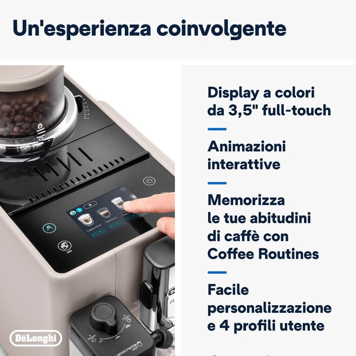 DE LONGHI - Macchina da caffè automatica RIVELIA EXAM440.55.BG-Beige (sand beige)