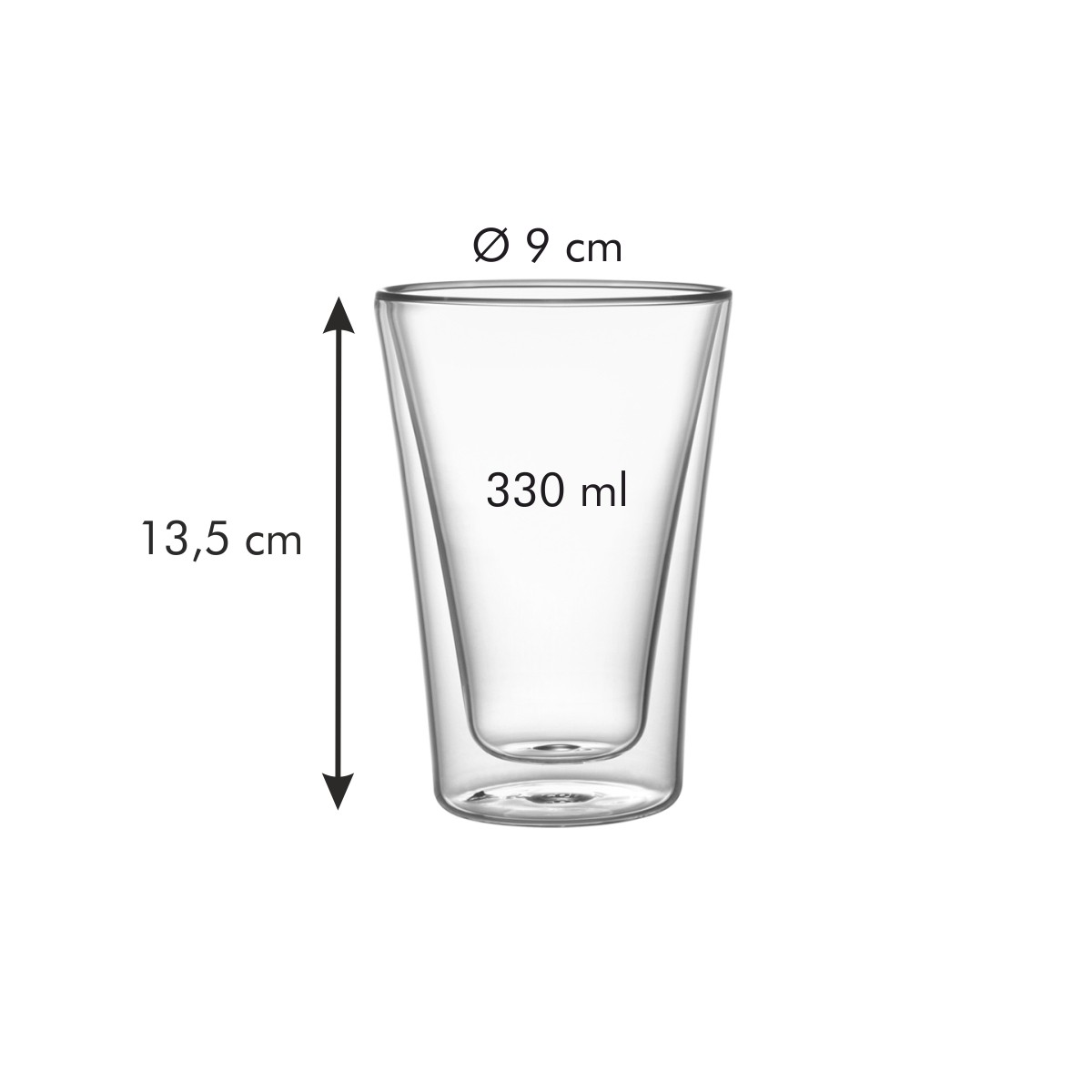 Dvoustěnná sklenice myDRINK 330 ml, 2 ks