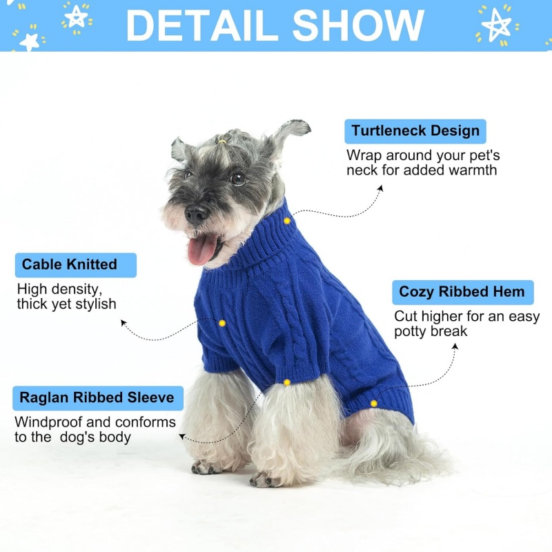 FURATTIRE Medium Dog Sweater Female Male