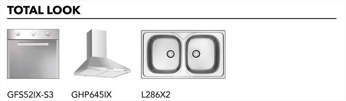 GLEM GAS - Piano cottura a gas GT645HIX- 58,5cm-Acciaio Satinato