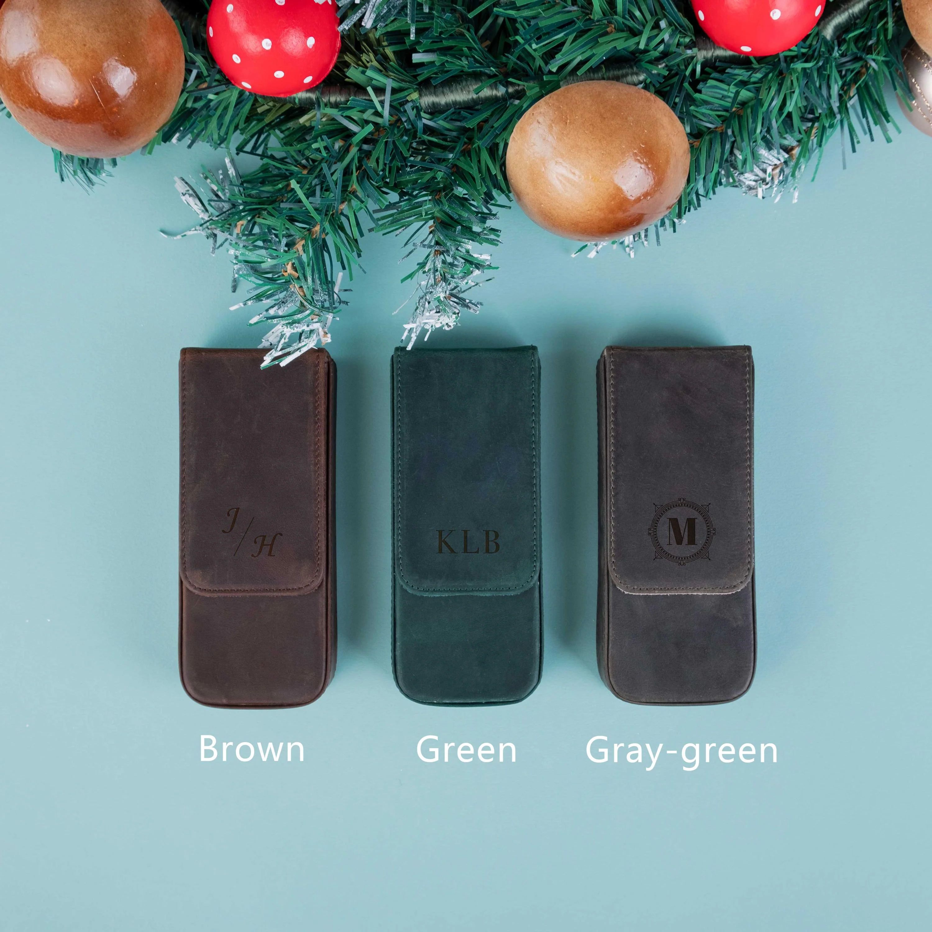 Customized Crazy Horse Leather Pen Case, Fountain Pen case, Personalization Leather Pen Case, Leather Pen Holder, Travel Pen Case, Gifts