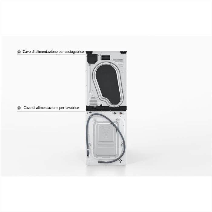 LG - Lavasciuga WASHTOWER WT1210WWF 12/10 Kg Classe A-Bianca