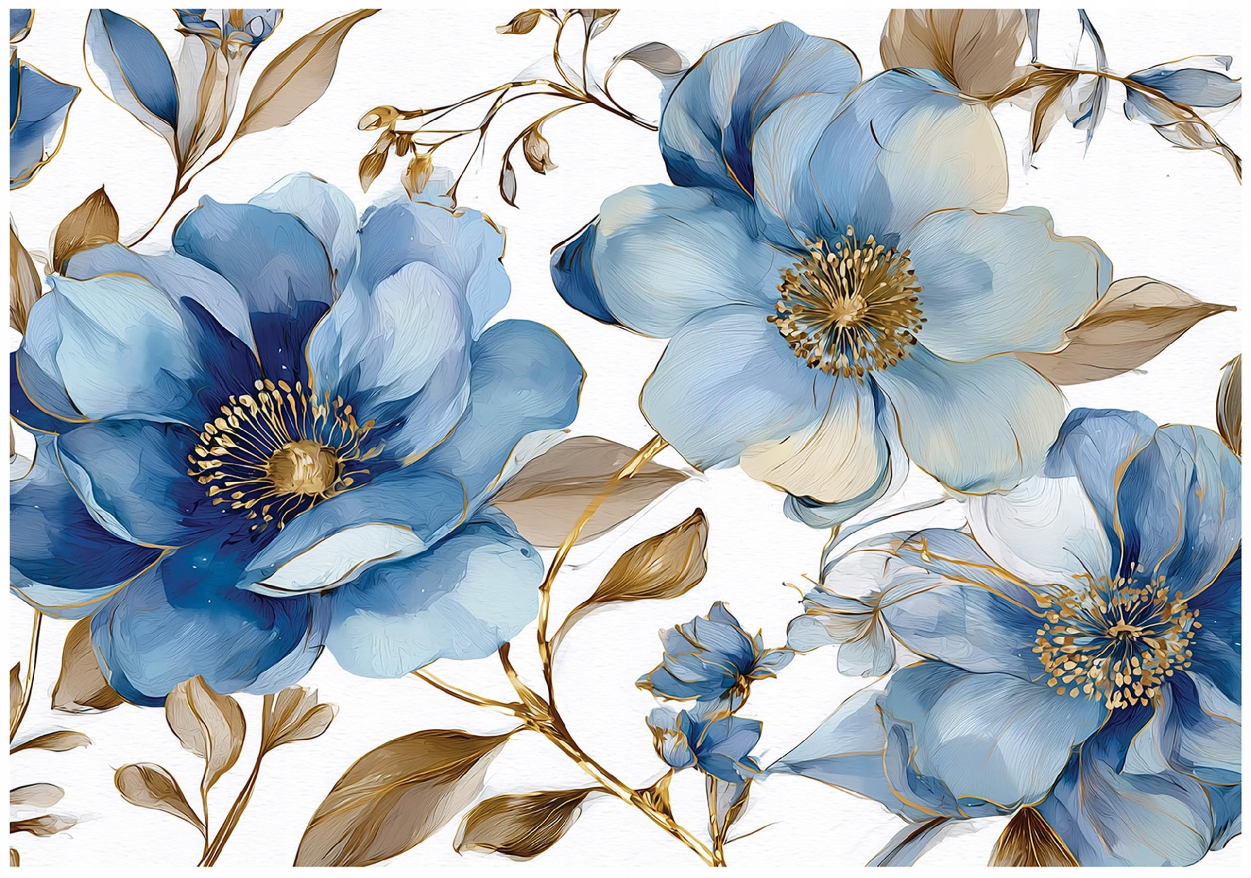 Abstract flower wall mural for bedroom or living room, non-woven wallpaper,