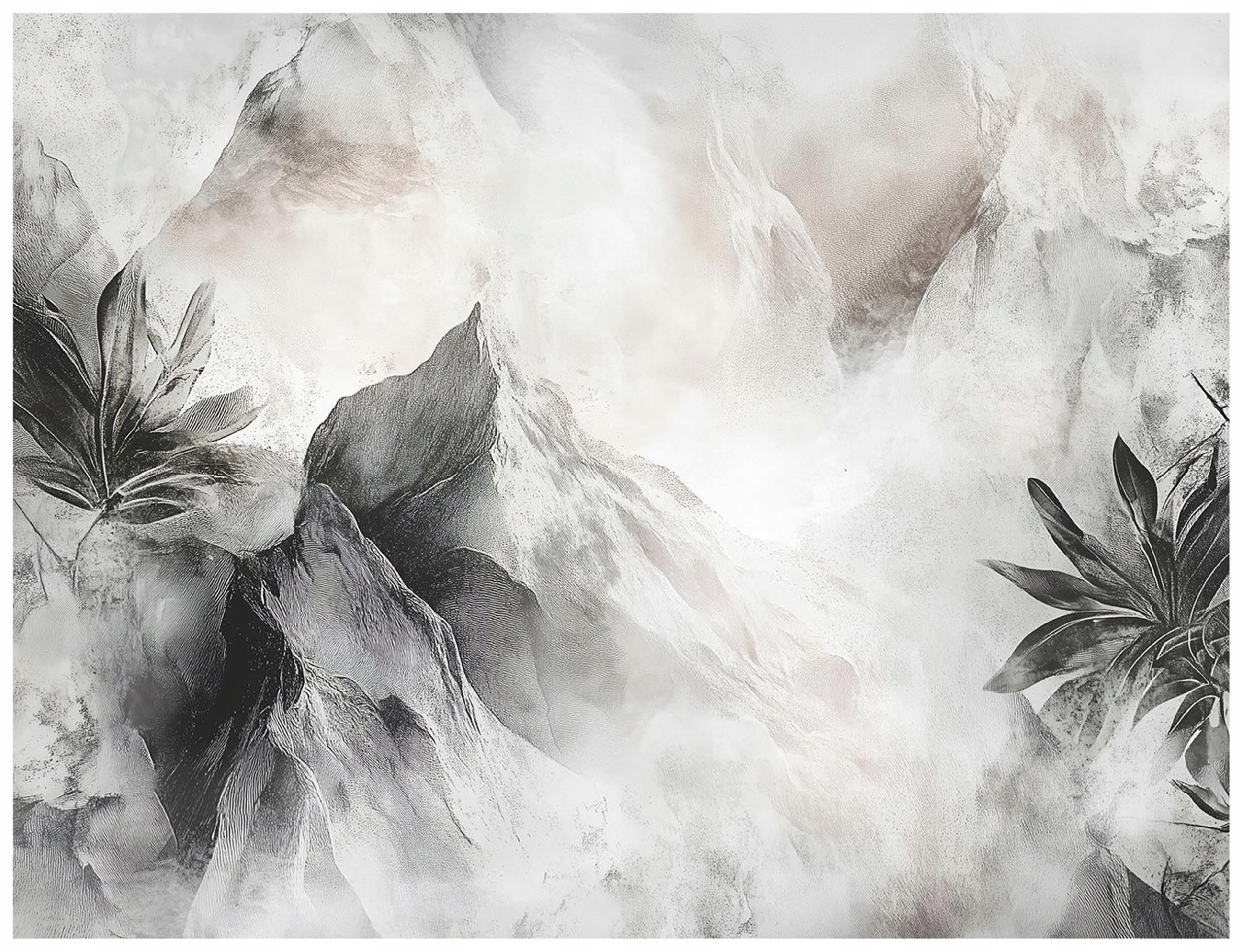 Concrete flowers photo wallpaper on non-woven fabric for the bedroom or living room, wallpaper