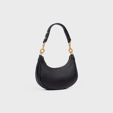 MEDIUM AVA STRAP BAG IN SMOOTH CALFSKIN BLACK