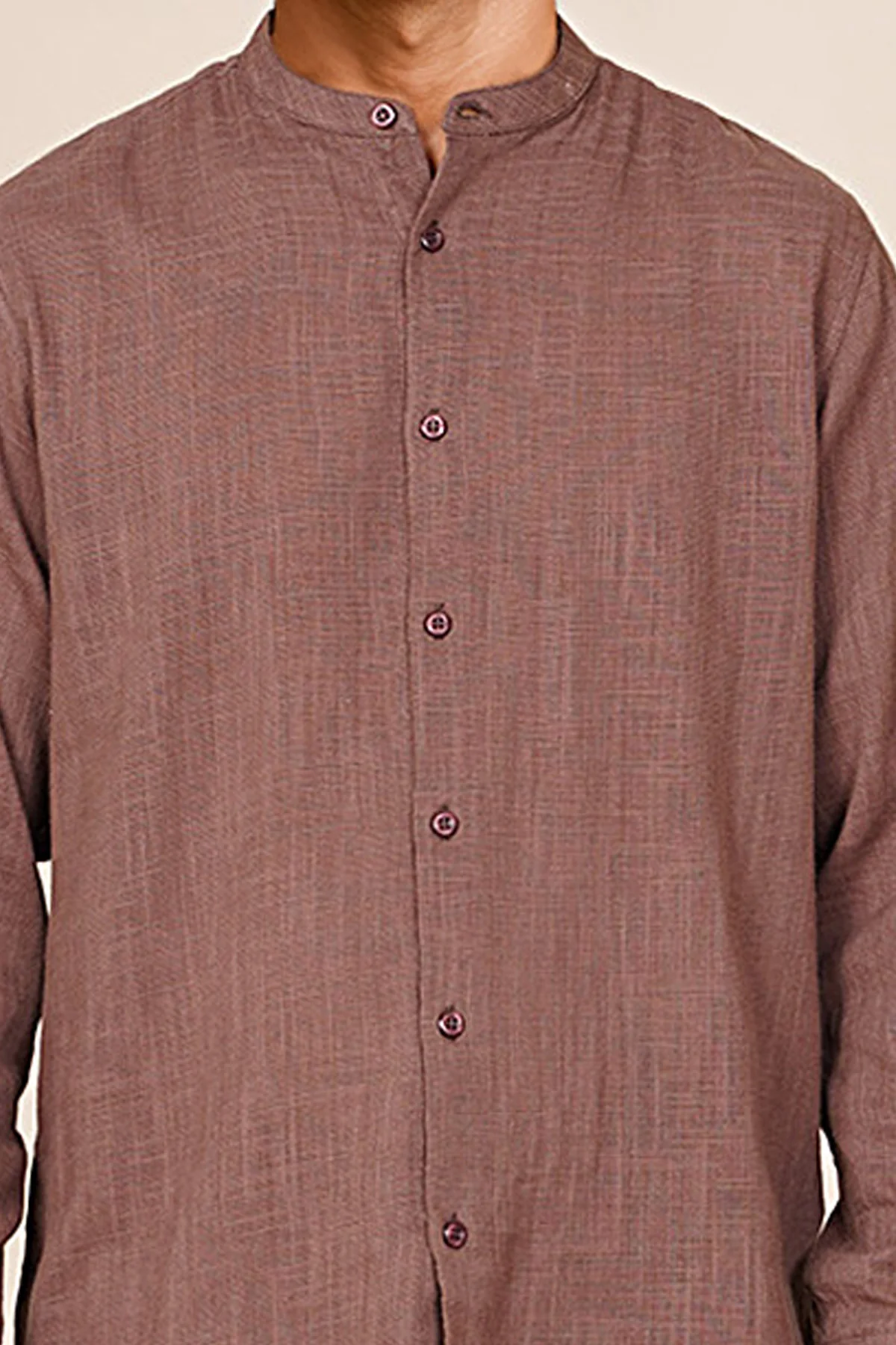 Men's Band Collar Shirt - SWS707125