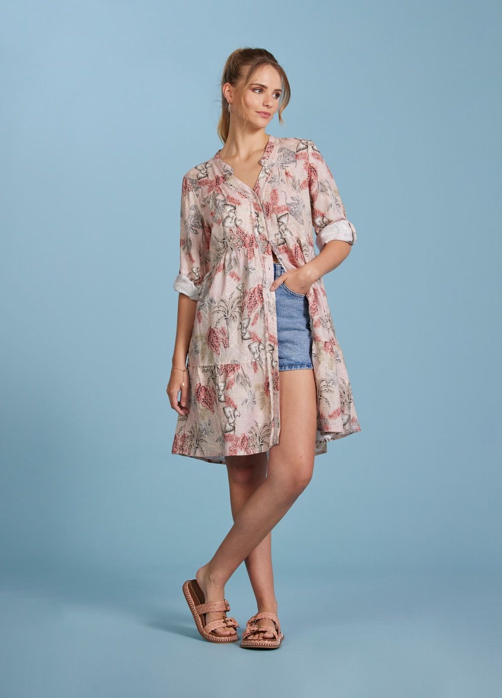 Versatile Printed Linen Dress