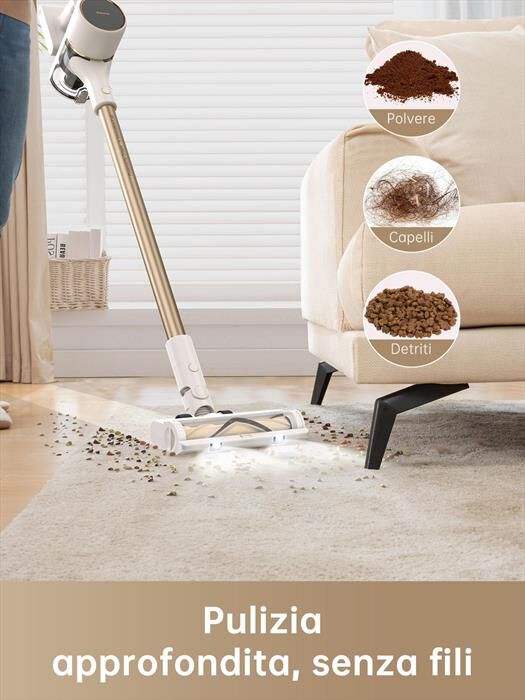 DREAME - Scopa elettrica R10-Bianco/Oro