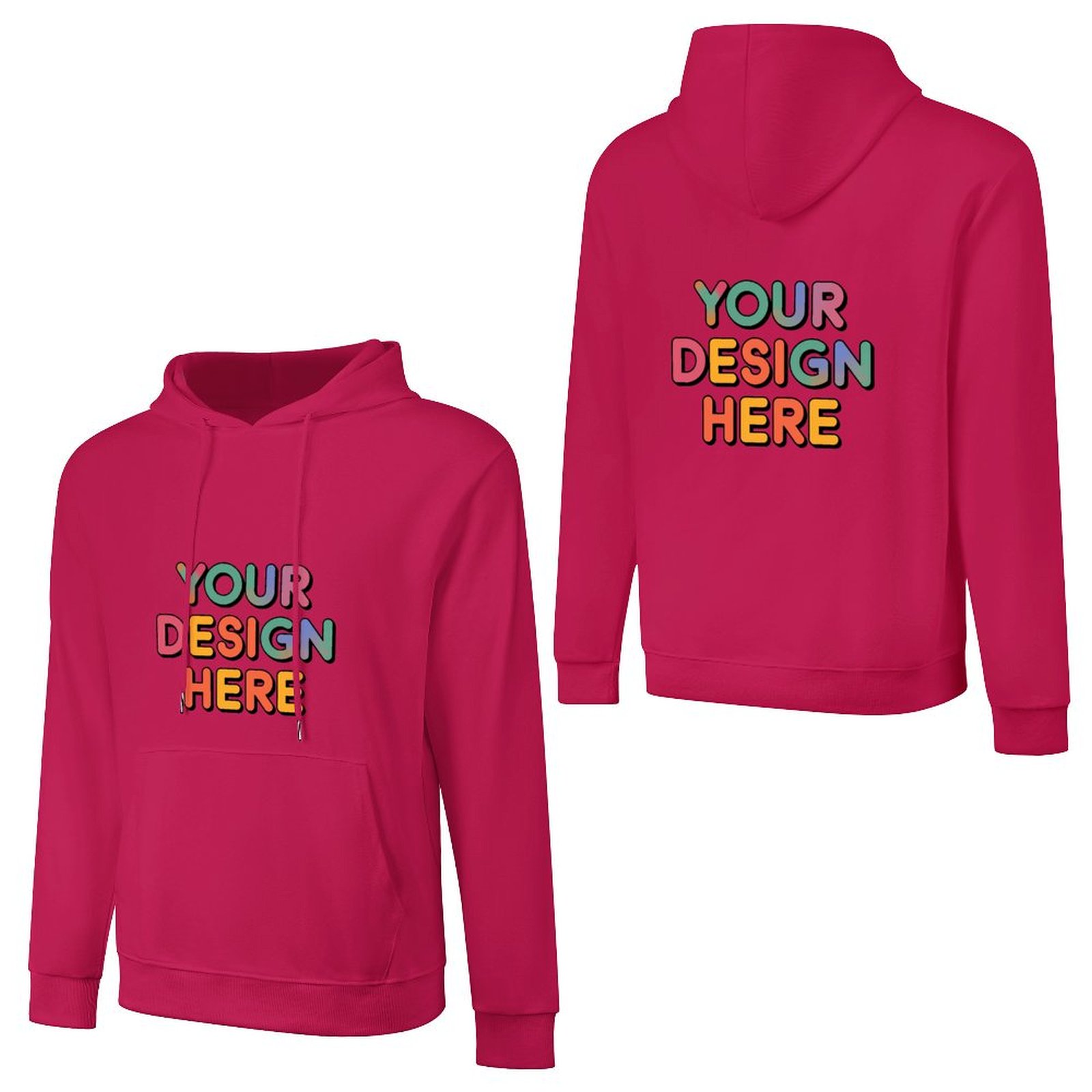 Personalized Custom Men’s 100% Cotton Hooded Sweater with Graphic Patterns