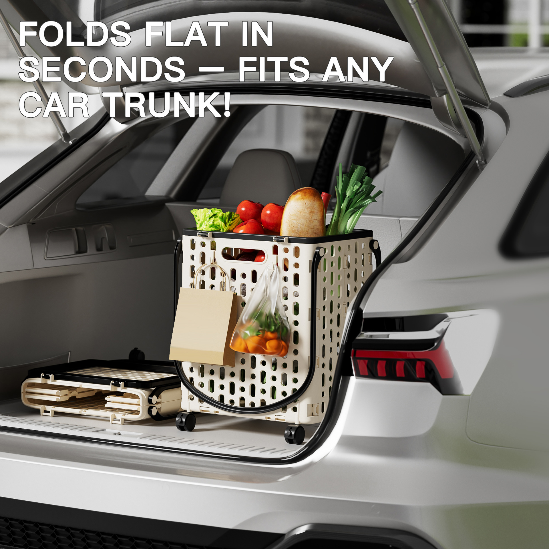 Household shopping cart folding trolley portable express trolley wheeled grocery shopping cart