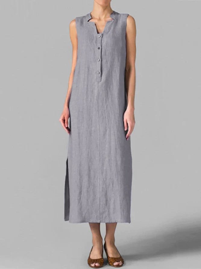 V Neck Sleeveless Sexy Loose Dress