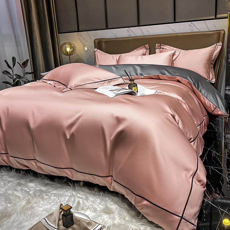 Four-piece cotton long-staple cotton spring and autumn cotton bedspread bedding high-grade bedspread