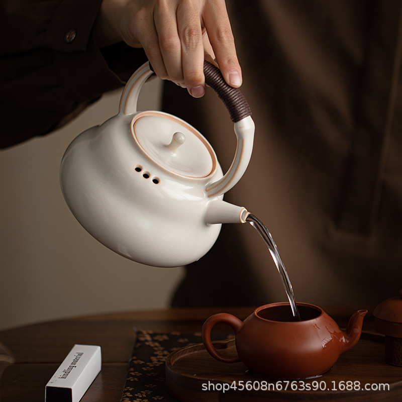 Vintage Encircling Stove Tea suit Household Outdoor Camping Alcohol Lamp Heating Furnace Beam Pot Kettle Small Set for Making Tea