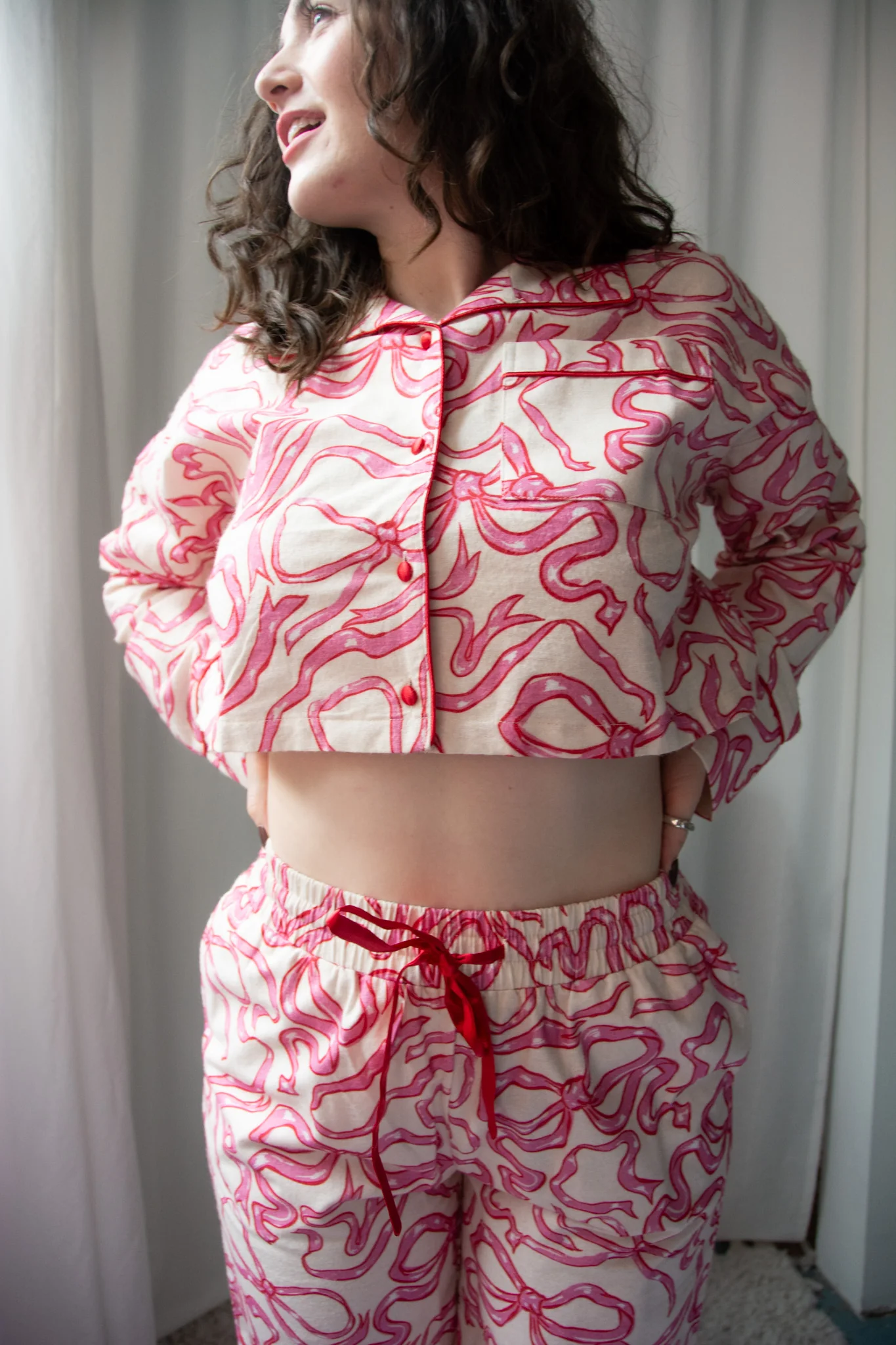 Kilo Brava Flannel Crop Top Long PJ Set