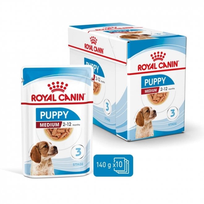 Royal Canin Medium Puppy Gravy våtfôr til valp 10x140g