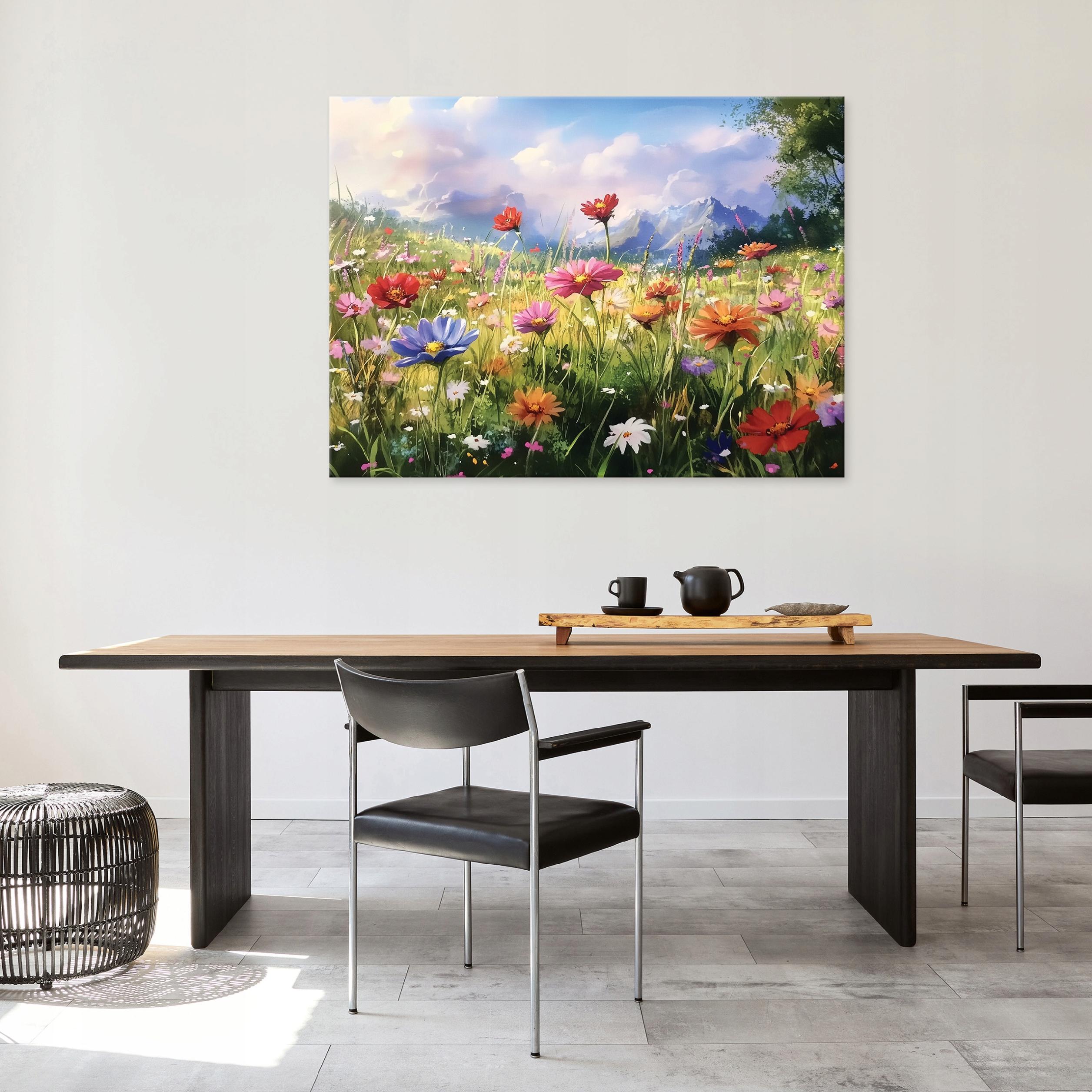 3D wildflower meadow painting for bedroom, living room, kitchen on canvas 40x30