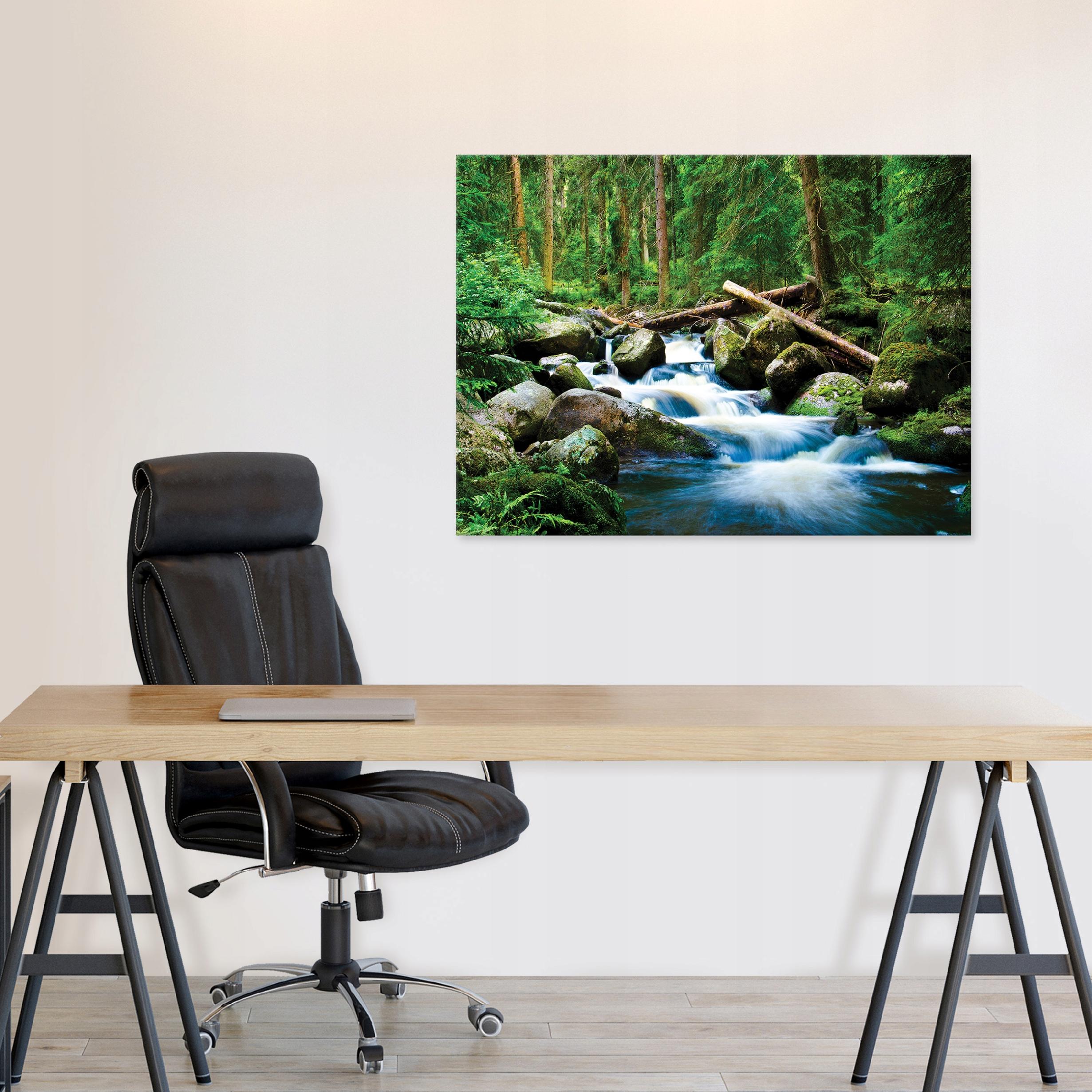 Painting of a forest, stream, trees, nature, landscape for a bedroom or living room on canvas, 40x30