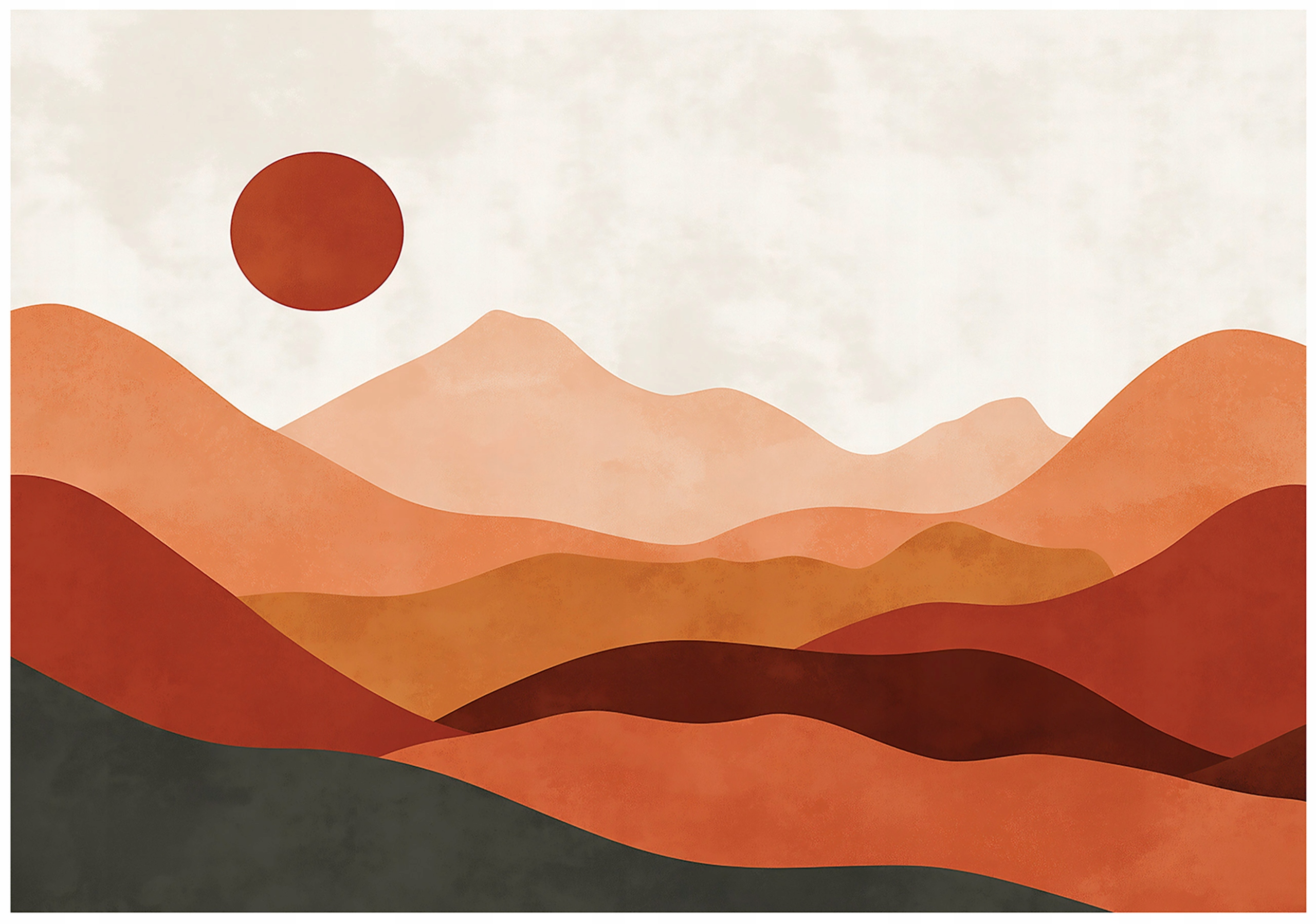 Art Deco wall mural mountains landscape bedroom living room wallpaper non-woven