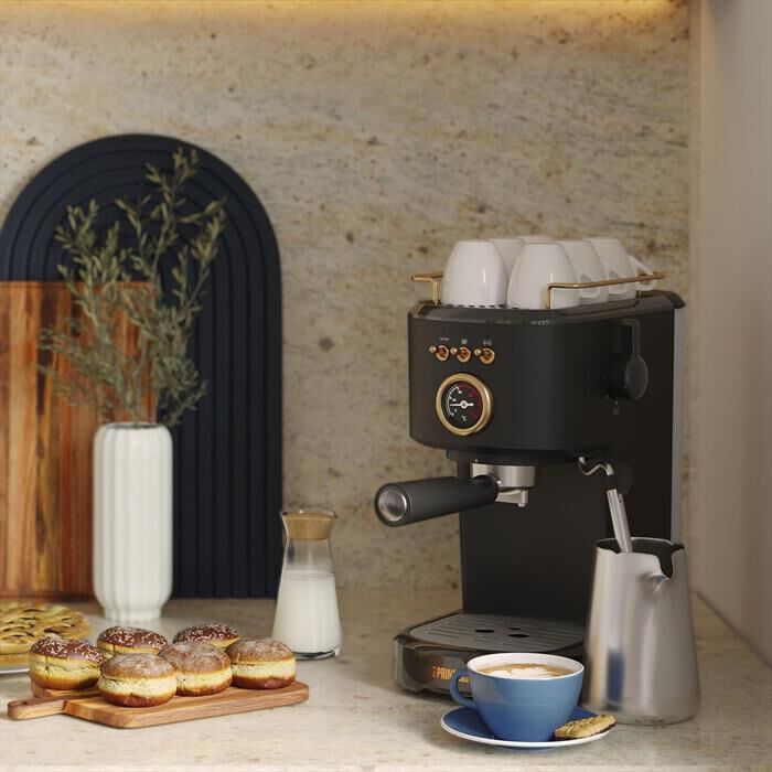PRINCESS - MACCHINA CAFFE' ESPRESSO 3 IN 1-Nero / Acciaio-Plastica