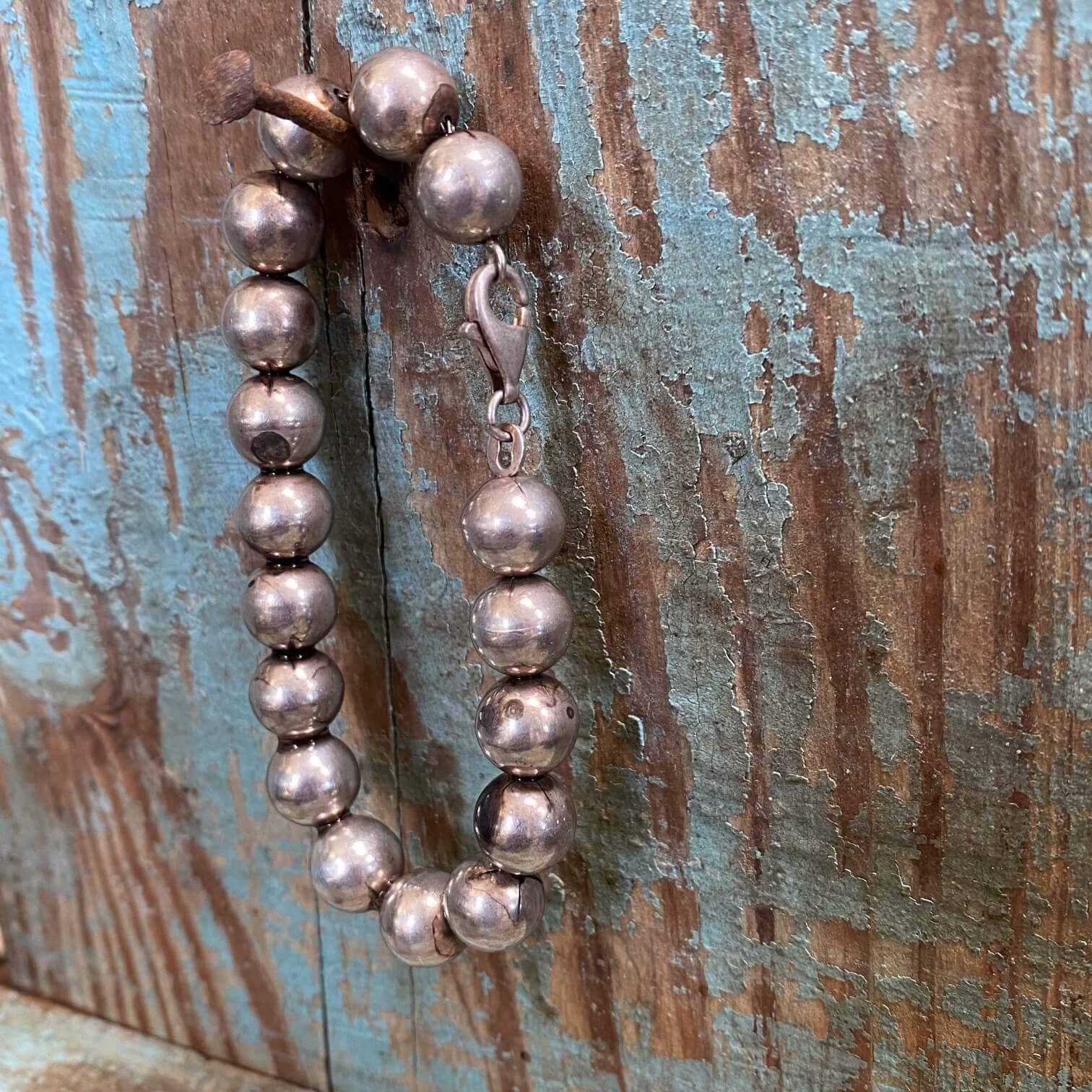 Vintage Sterling Silver Pearls Bracelet