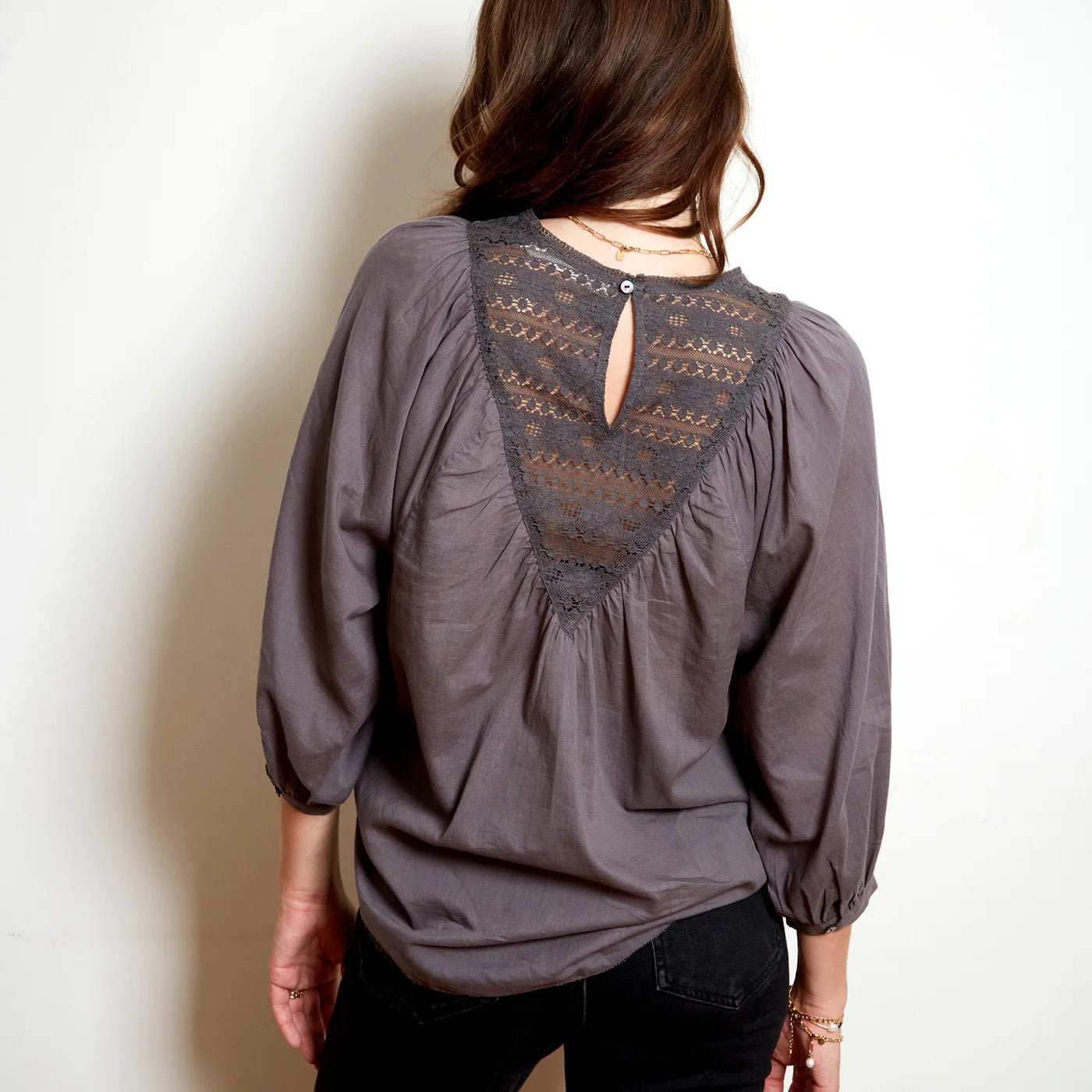 Denim Light Lace Tee‌