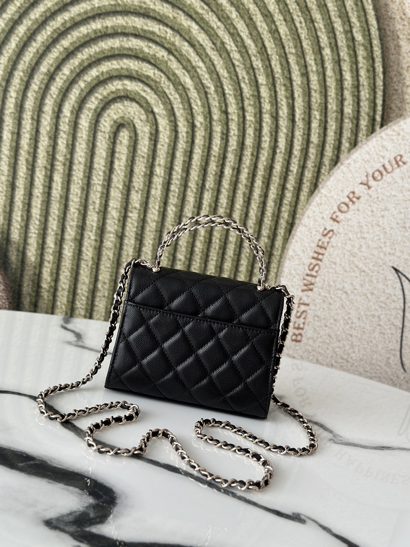 25c/26c Small Envelope Flap Bag with Chain Handle - Mocuir