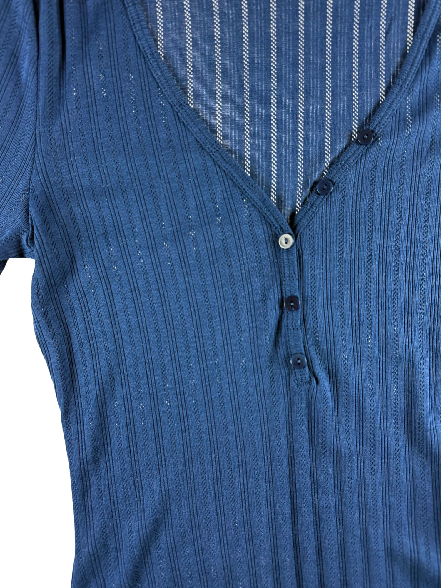 Eberjey Pointelle V-Neck Henley