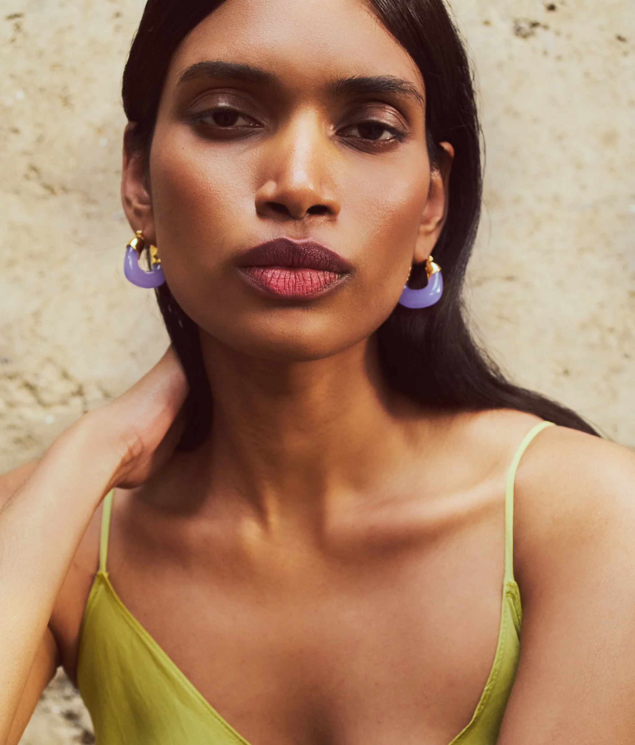 Mini Organic Hoops in Periwinkle