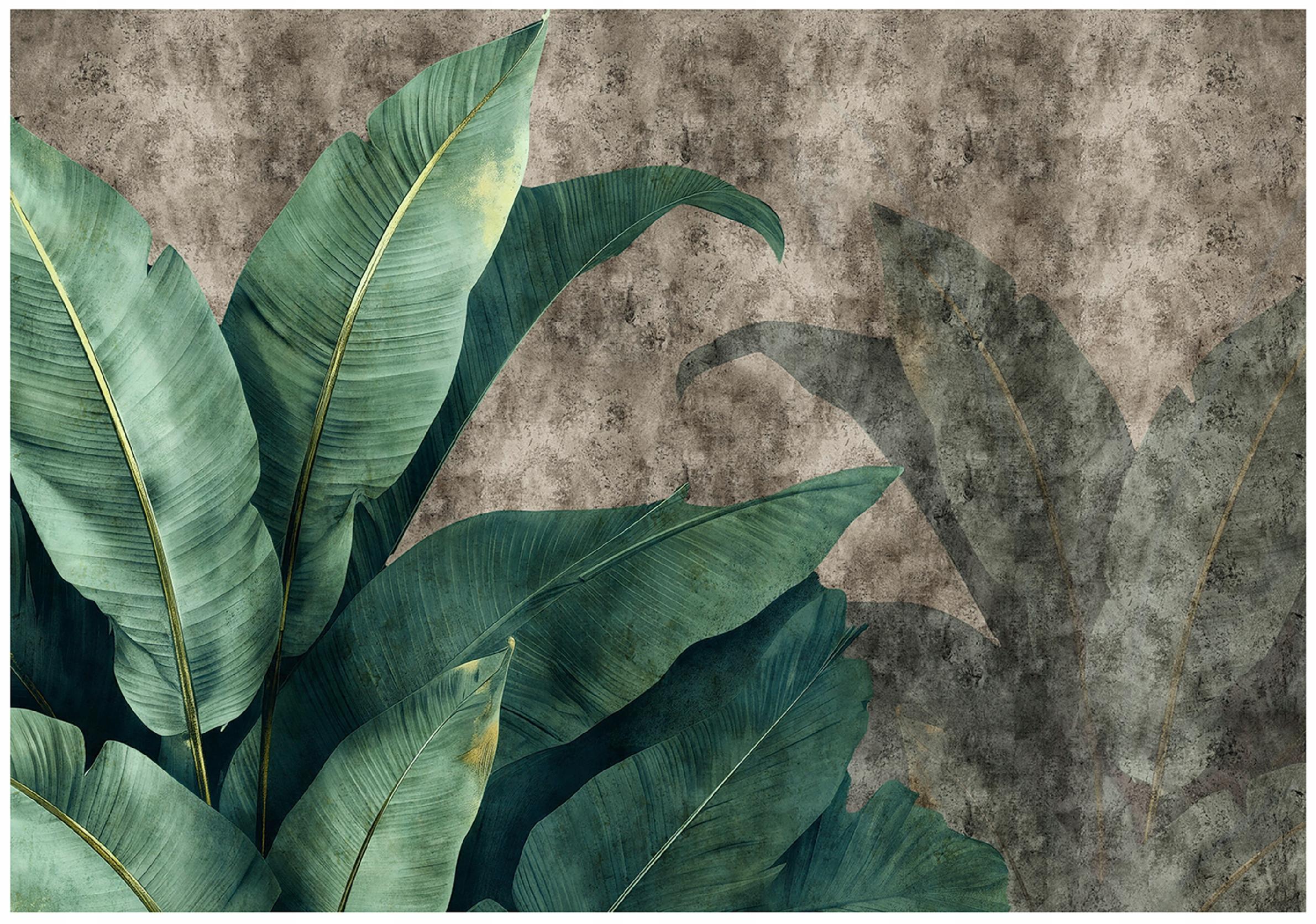 Abstract leaves wall mural for bedroom or living room, non-woven wallpaper,