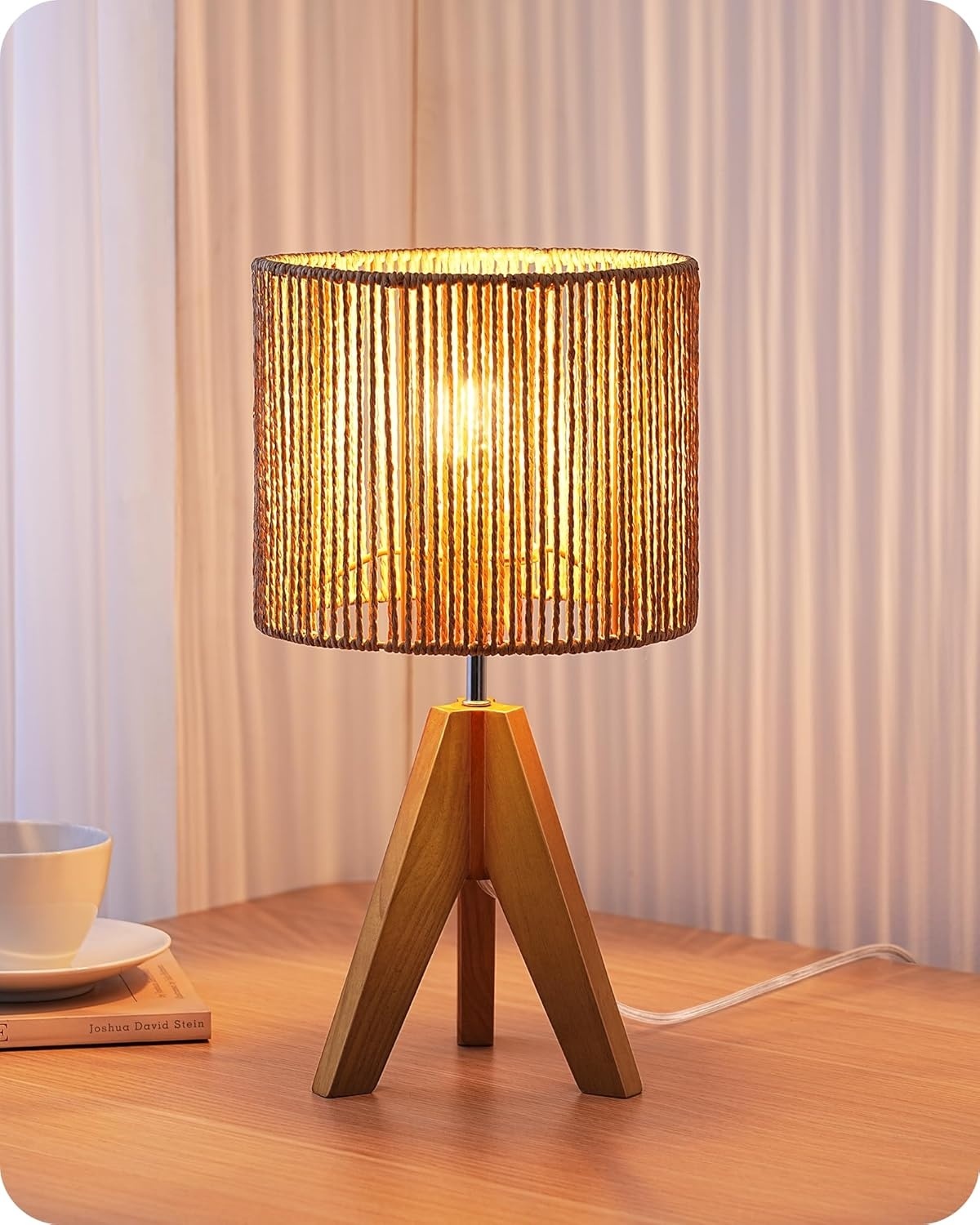 Small Rattan Table Lamp