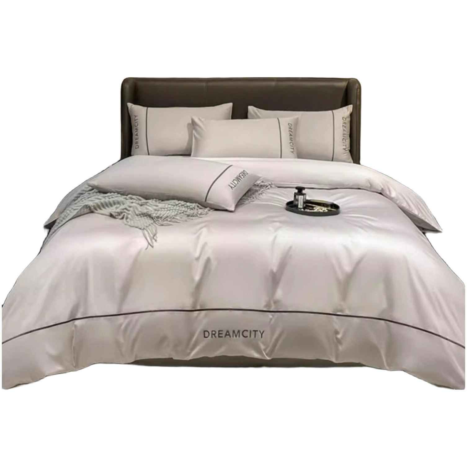 Four-piece cotton long-staple cotton spring and autumn cotton bedspread bedding high-grade bedspread