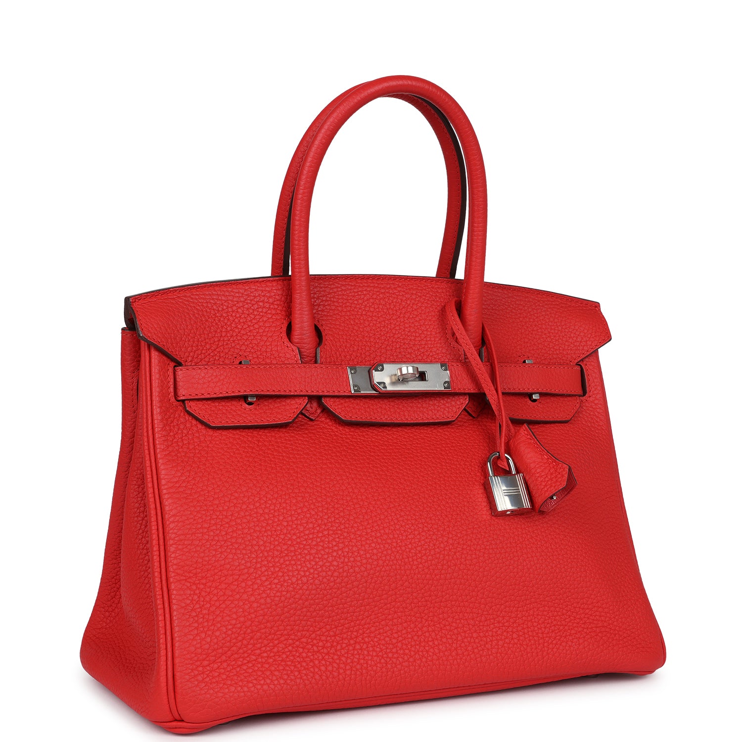 Birkin 30 Rouge Tomate Clemence Palladium Hardware