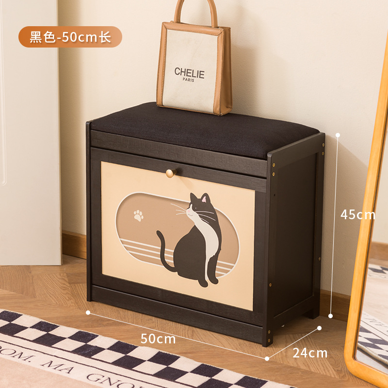 Shoe changing stool door home shoe cabinet can sit stool integrated door long stool home light luxury high-grade shoes wearing stool