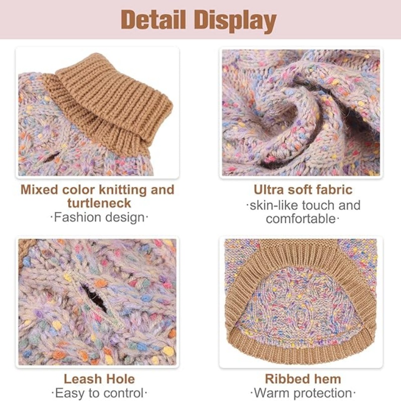 FURATTIRE Cable Knit Small Dog Sweater