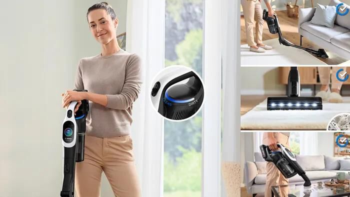 BOSCH - Aspirapolvere ricaricabile BCS1041WAC-Black,White