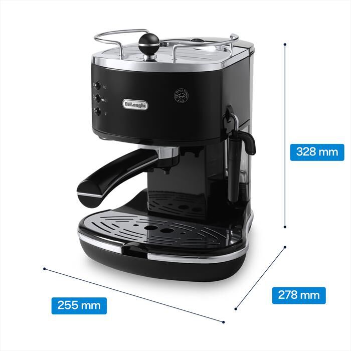 DE LONGHI - ICONA VINTAGE ECO 311.BK MACCHINA DA CAFFÈ MANUALE-Nero