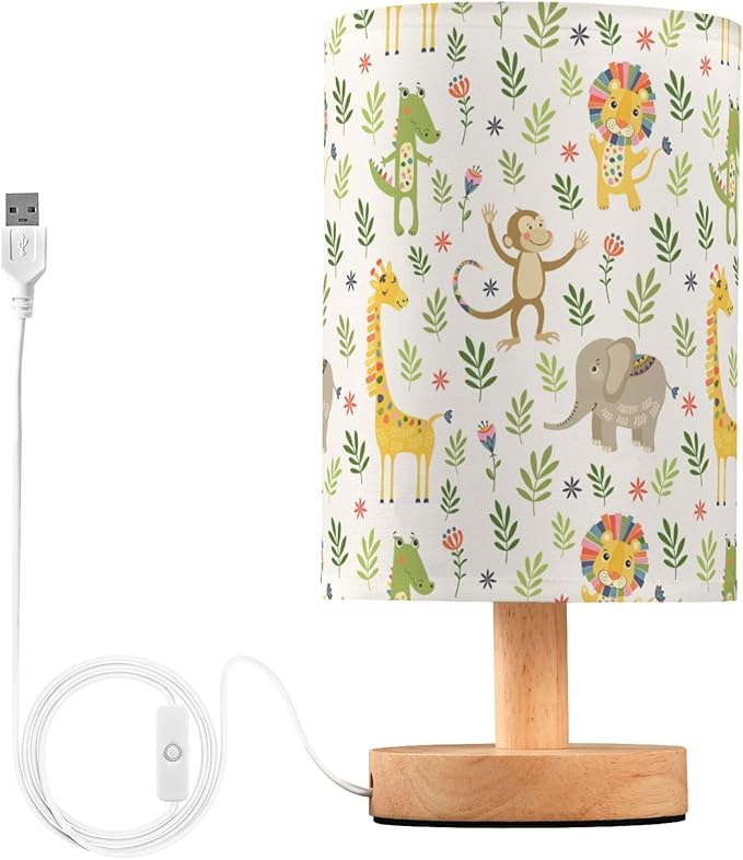 TWINKLETALE Jungle Animal Pattern Table Lamp