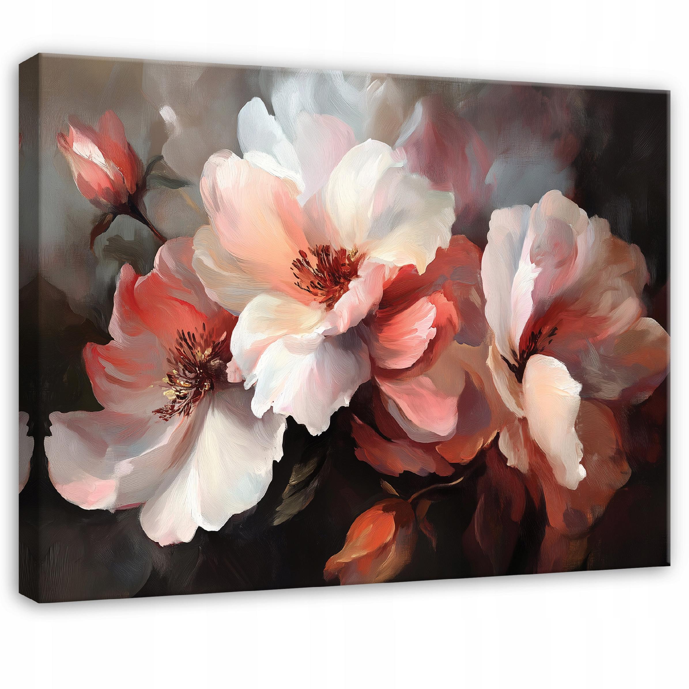 Modern 3D flower painting on canvas for the bedroom, living room, or kitchen