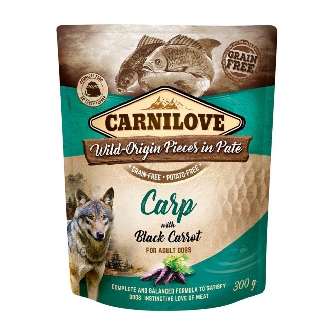 Carnilove Dog Adult Carp Black Carrot Paté, 300 g