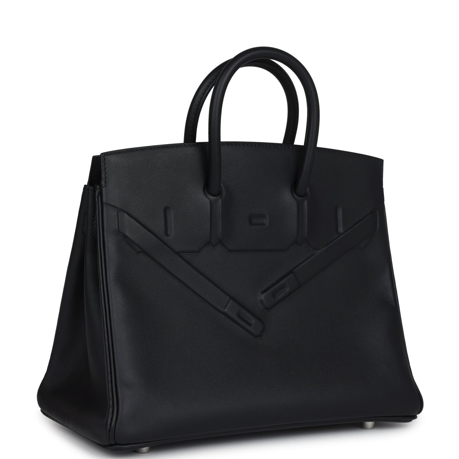 Birkin 25 Shadow Black Swift Palladium Hardware
